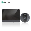 Intercomunicador de video inalámbrico con monitor visual de visión nocturna infrarroja automática Bcom con sistema de cámara de seguridad con timbre de panel de puerta